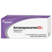 Актапароксетин, табл. п/о пленочной 30 мг №30