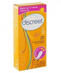Прокладки женские ежедневные Discreet Део саммер фреш летняя свежесть мультиформ 20 шт.